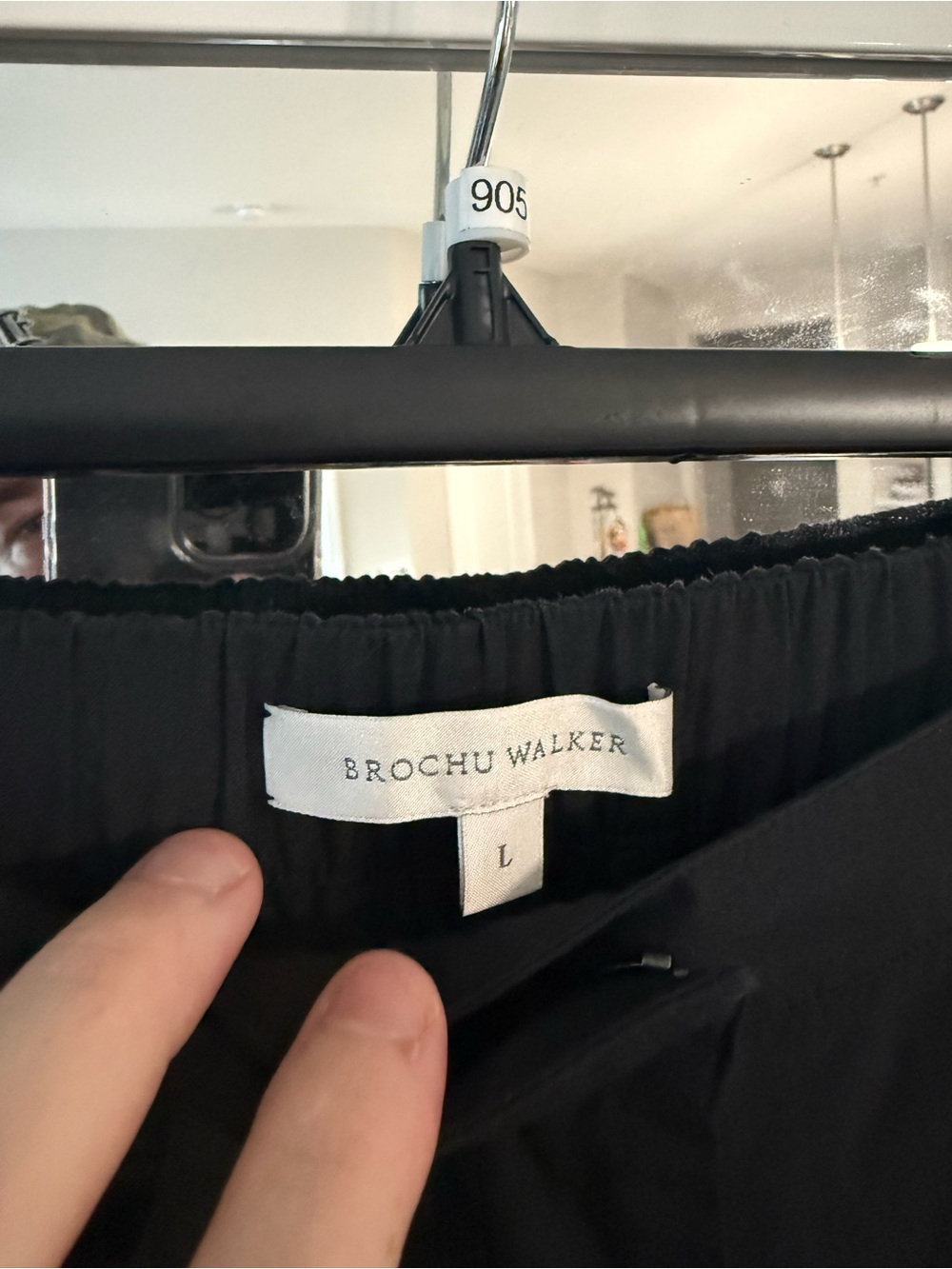 Brochu Walker Black Wide Leg Pull On Pants Size Large - Picture 3 of 5